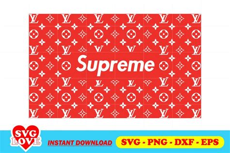 louis vuitton supreme svg|louis vuitton monogram svg.